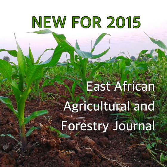East African Agricultural and Forestry Journal - NEW TO NISC